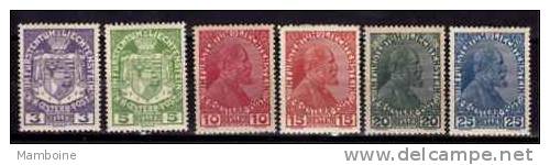 Liechtenstein 1917.18 N 4 / 9  Neuf X   Serie Compl. - Neufs