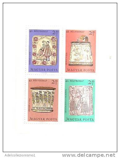 40878)foglio Serie Francobolli Ungheria Serie 1969 - Giornata Del Francobollo - Dentellato - Storia Postale