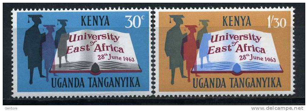 KENYA UGANDA TANGANIKA 1963 University   Yvert Cat N° 125/26 Absolutely Perfect MNH ** - Kenya, Uganda & Tanganyika