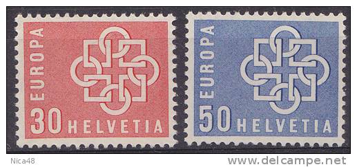 Svizzera 1959 Europa 2 Vl  Nuovi Serie Completa - 1959