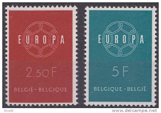 Belgio 1959 Europa 2 Vl  Nuovi Serie Completa - 1959