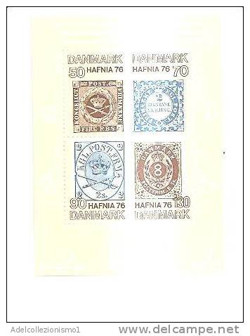 40903)foglio Serie Francobolli Danesi Serie 1976 - Hafnia '76 - Dentellato - Nuovi