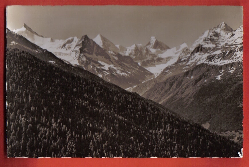 K114 Anniviers, Chandolin,vue Sur Zinal Rothorn,Besso,Gabelhorn,Cervin,Dt Blanche.Visa Censure 1939.Non Circ.Gyger 11647 - Anniviers