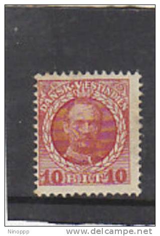 Danish West Indies-1907 King Frederik 10b Red MH - Denmark (West Indies)
