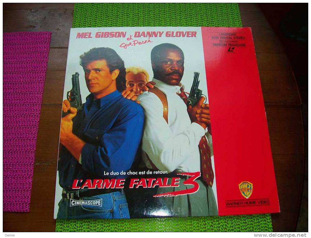 LASERDISC  CDV   °°° MEL GIBSON   ++++  L´ ARME FATALE 3 - Autres Formats