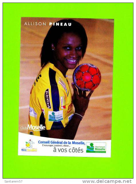 Carte Postale Postcard Saison 2009 2010 METZ HANDBALL H2M Allison PINEAU FRANCE - Pallamano