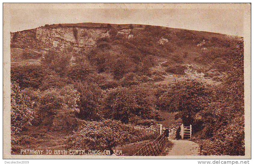 Z7137 Wales Pathway To Bryn Euryn Rhos On Sea Used 1917 PPC Perfect Shape - Denbighshire