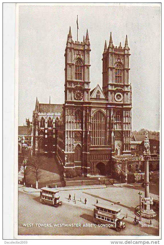 Z7149 London West Towers Westminster Abbey Used 1938 PPC Perfect Shape - Westminster Abbey