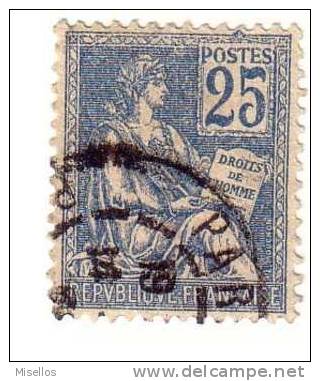 Nº 118  25 C. Azul De 1900-01 Cachet París,.- - Gebruikt