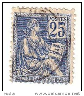 Nº 118  25 C. Azul De 1900-01 Cachet Fecha, - Used Stamps