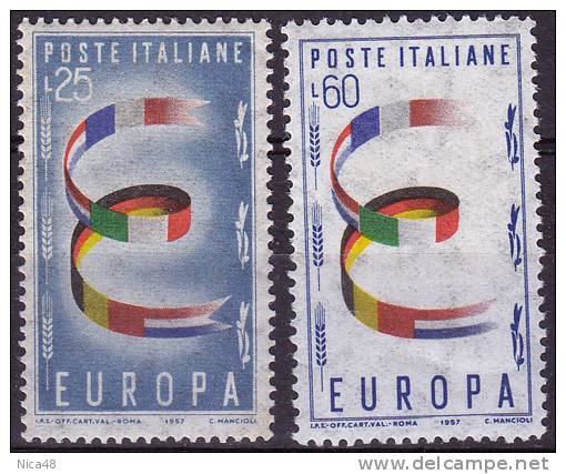 Italia 1957 Europa 2 Vl  Nuovi Serie Completa - 1957