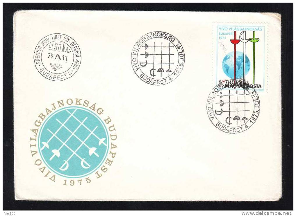 Escrime Scrima Fencing FDC 1975 Hungary. - Fencing