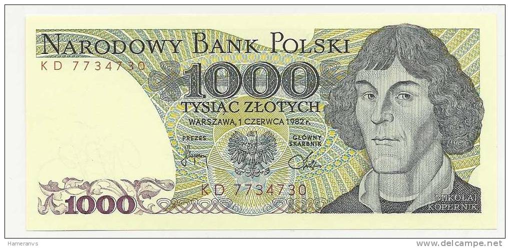 Polonia 1000 Zloty 1982 UNC - P.146 - Poland