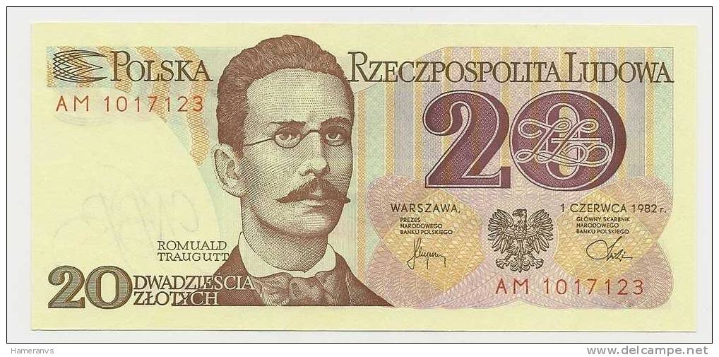 Polonia 20 Zloty 1982 UNC - P.149 - Pologne