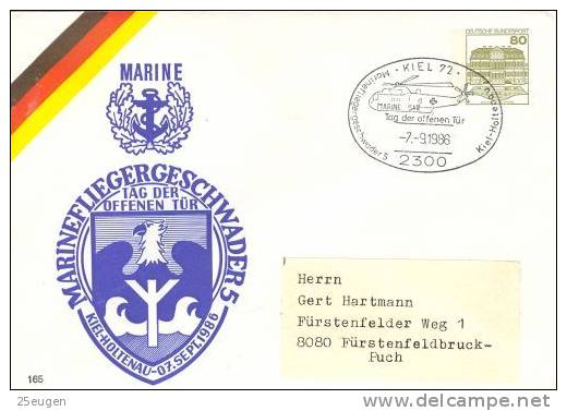 GERMANY 1986  BUNDESMARINE  COVER - Hélicoptères