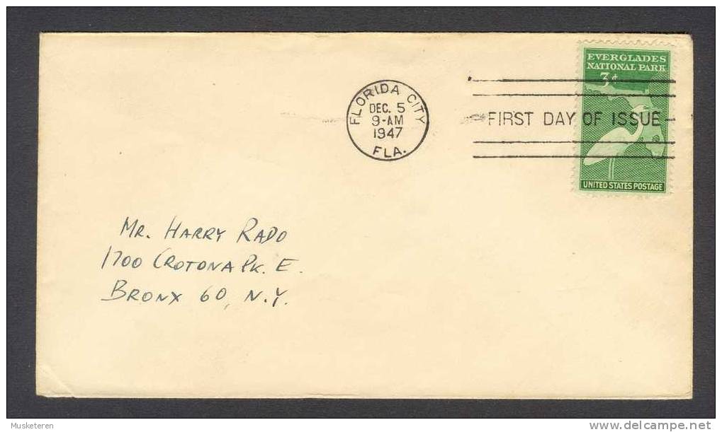 United States FDC Cover 1947 Dedication Of Everglades National Park Florida - 1941-1950