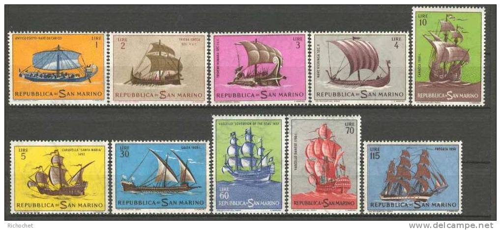 Saint-Marin N° 573 à 582 ** - Unused Stamps