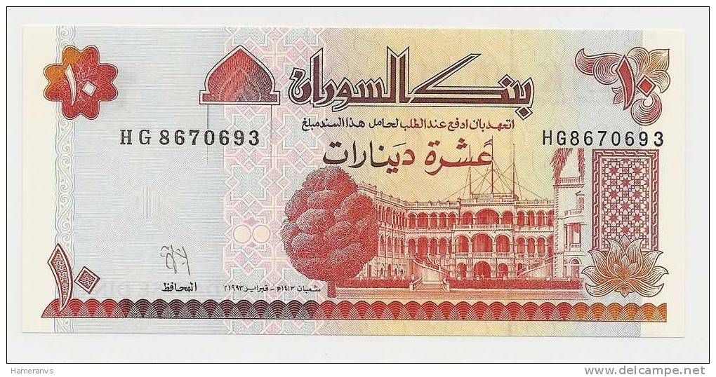 Sudan 10 Dinari  1993 - UNC - P.52 - Soudan