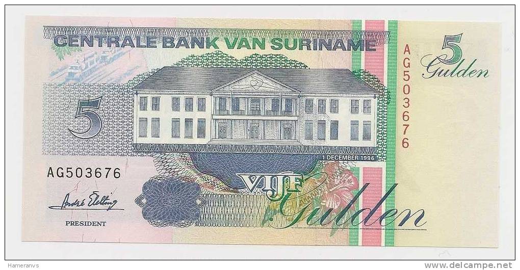 Suriname 5 Gulden  1996 - UNC - P.46 - Surinam