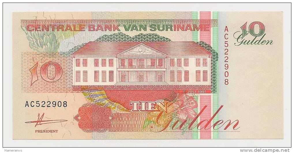 Suriname 10 Gulden  1991 - UNC - P.47a - Surinam