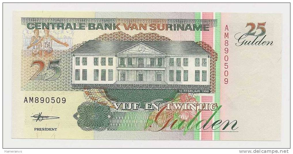 Suriname 25 Gulden  1998 - UNC - P.48d - Suriname