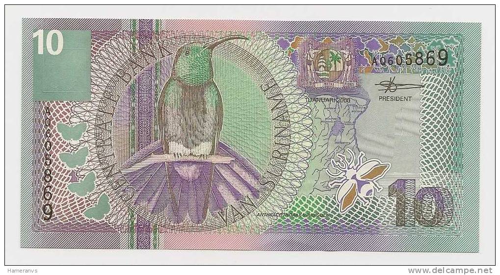 Suriname 10 Gulden  2000 - UNC - P.57 - Suriname