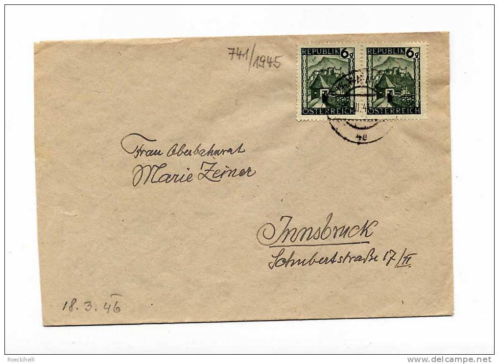 Beleg (Bedarf)  741/1945  -  18.3.1946  -  Siehe Scan  (Be741) - Storia Postale