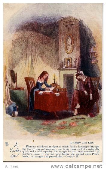 DICKENS - DOMBEY And SON By PHIZ - OILETTE - FLORENCE SAT DOWN AT NIGHT - Autres & Non Classés