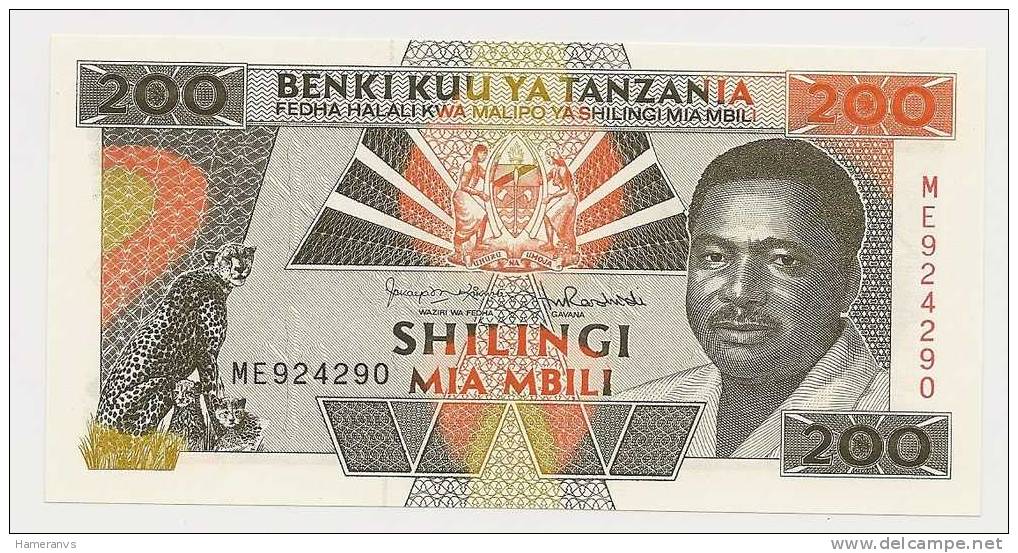 Tanzania 200 Shillings 1993  UNC - P.25b - Tansania