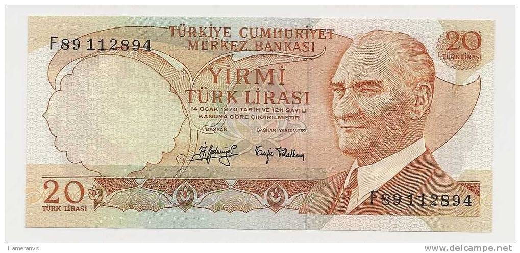 Turchia 20 Lirasi 1970 UNC - P.123b - Turquie