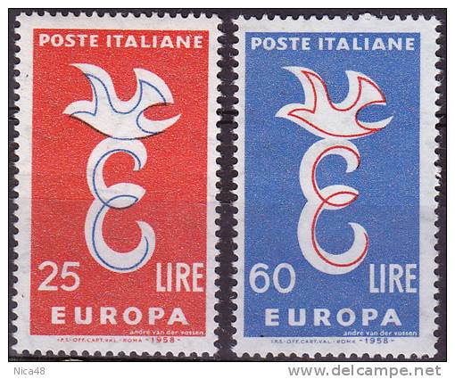 Italia 1958 Europa 2 Vl  Nuovi Serie Completa - 1958