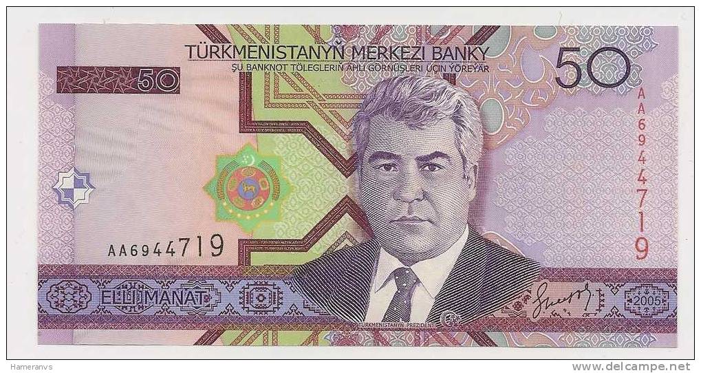 Turkmenistan 50 Manat  2005 UNC - P.17 - Turkmenistán