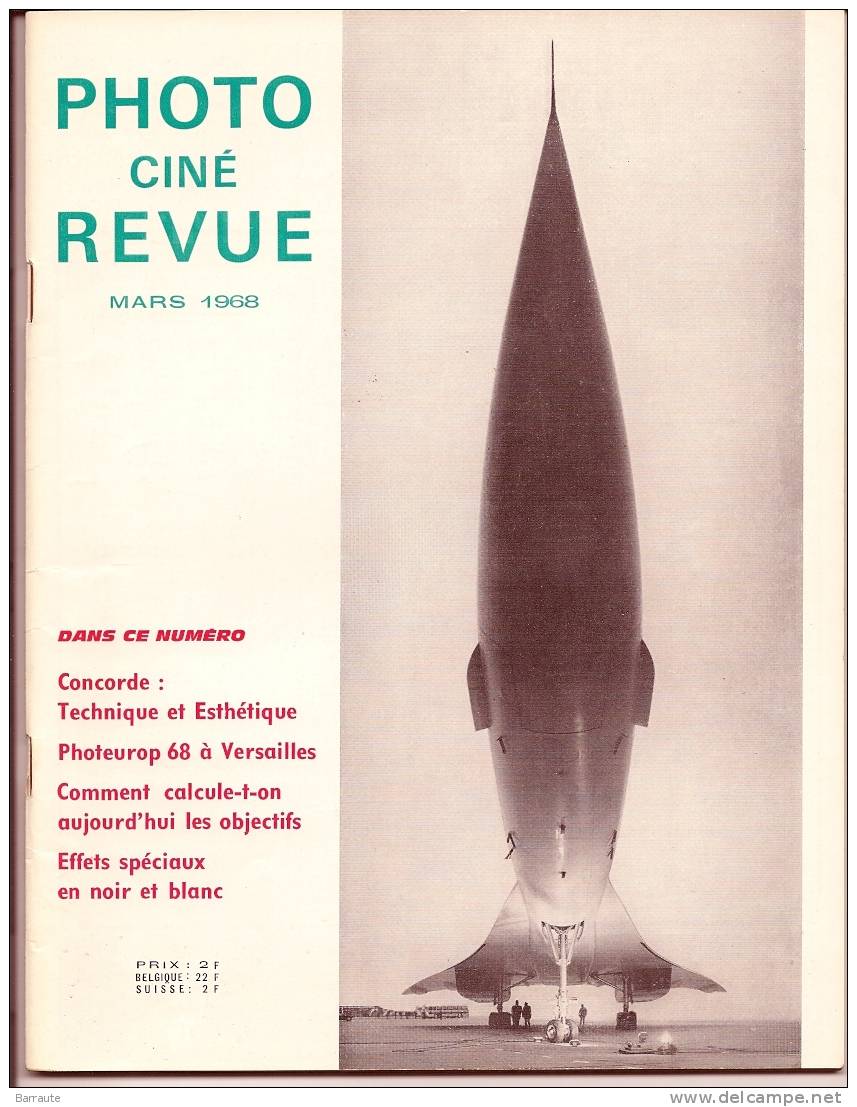 PHOTO Ciné REVUE Mars 1968 . CONCORDE Technique Et Esthétique. - Science