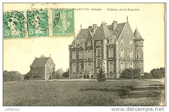 VENDEE-vendee - Ref B28- Moutiers Les Mauxfaits - Chateau De La Bigeoire   - Carte Bon Etat - - Moutiers Les Mauxfaits