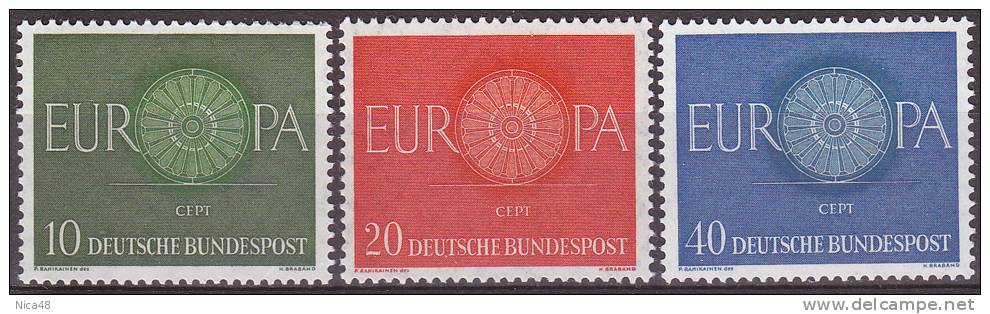 Germania 1960 Europa 3 Vl  Nuovi Serie Completa - 1960