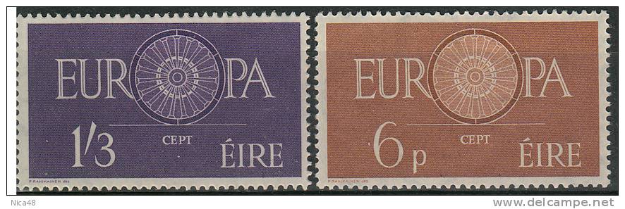 Eire - Irlanda 1960 Europa 2 Vl  Nuovi Serie Completa - 1960