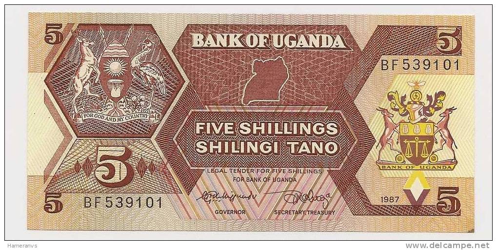 Uganda 5 Shillings 1987  UNC - P.27 - Ouganda