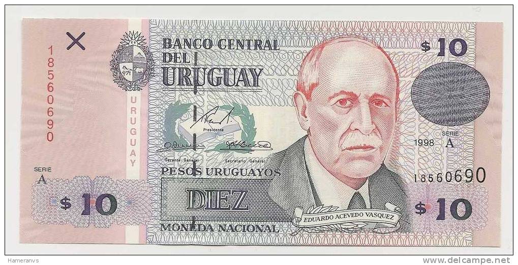 Uruguay 10 Pesos 1998  UNC - P.81 - Uruguay