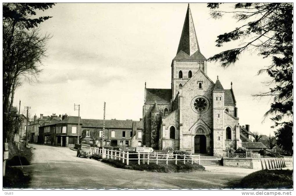 CPSM - Ourville En Caux (76) - Rue De La Poste Et L'église - Ourville En Caux