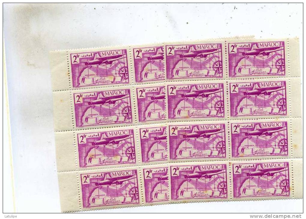 20   Timbres Neufs  Du Maroc 2 Fr  Poste Aerienne - Morocco (1956-...)