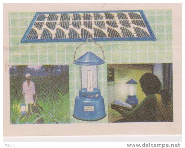 India Special Cover 1996, Solar Energy, Lanten, " Use Renewable Energy, Save Fossil Fuel Reserves ", Environement, - Other & Unclassified