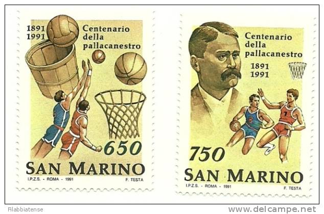 1991 - 1321/22 Pallacanestro   +++++ - Unused Stamps