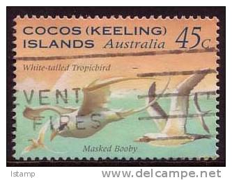 1995 - Cocos (keeling) Islands Sea Birds 45c MASKED BOOBY Stamp FU - Kokosinseln (Keeling Islands)