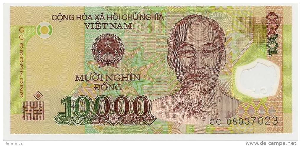 Viet Nam 10.000 Dong 2007 UNC - Polymer - Vietnam