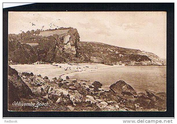 1909 Postcard Oddicombe Beach Near Torquay Devon - Ref 523 - Torquay