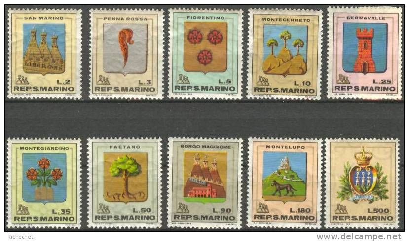 Saint-Marin N° 710 à 719 ** - Unused Stamps