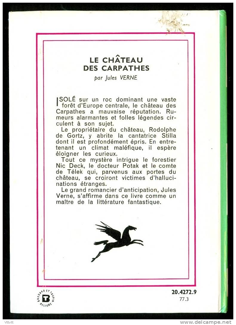 JULES VERNE : LE CHATEAU DES CARPATHES, Bibliothéque Verte (Hachette, 1973) Illustré D´après Les Dessins De Benett - Bibliotheque Verte