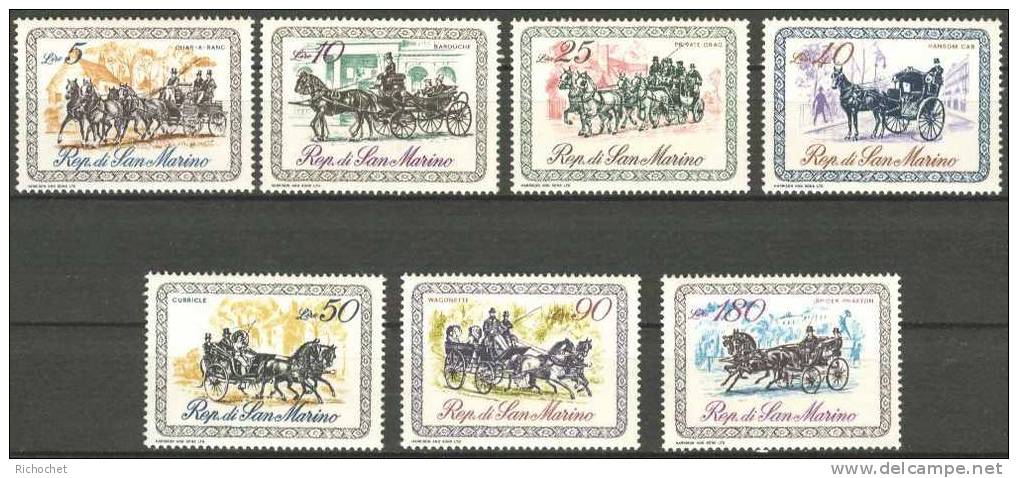 Saint-Marin N° 736 à 742 ** - Unused Stamps
