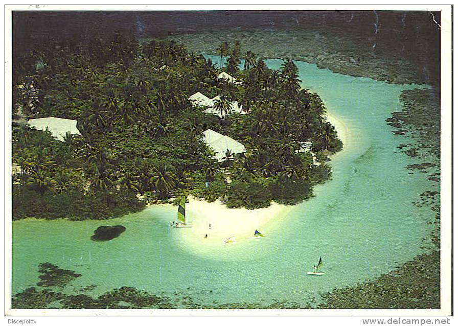 A230 Maldives Maldive - Embude - Vista Aerea Aerial View Vue Aerienne - Nice Stamps Timbres Francobolli / Viaggiata 1990 - Maldivas