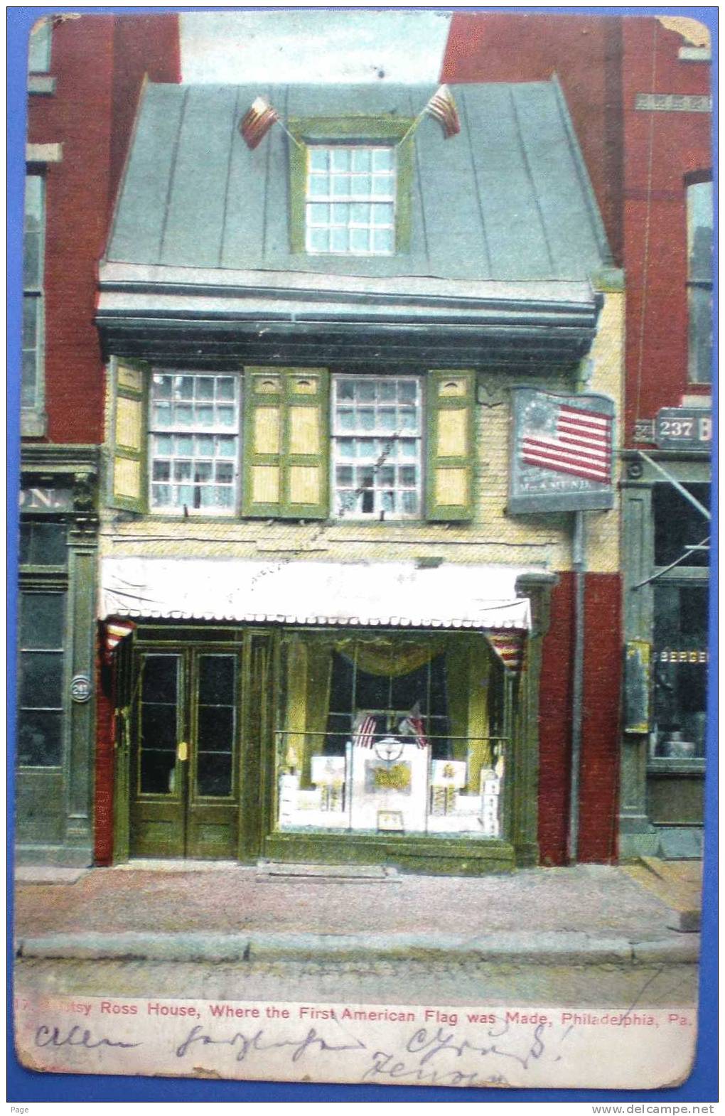 Philadelphia,Betsy Ross House,1907, Nach Bremen, An Otto Hentrich,Flaghouse,Das Haus Der Ersten Amerikanischen Flagge, - Philadelphia